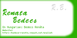 renata bedecs business card