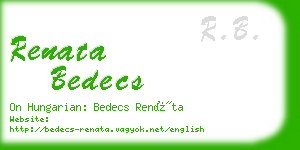 renata bedecs business card